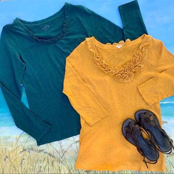 J. Crew & LOFT Bundle of Two Tops - Small Medium - Picture 1 of 8